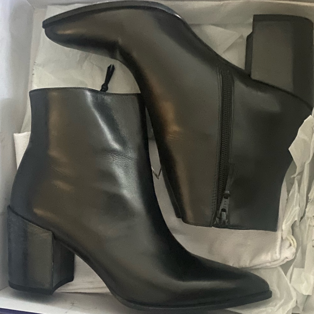 Stuart Weitzman Black Nappa Bootie